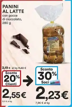 Ipercoop Panini al latte offerta