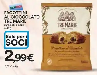 Ipercoop Fagottini al cioccolato TRE MARIE offerta