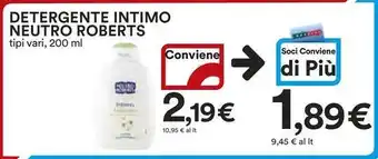 Ipercoop Detergente intimo NEUTRO ROBERTS offerta