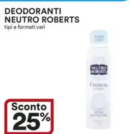 Ipercoop Deodoranti NEUTRO ROBERTS offerta