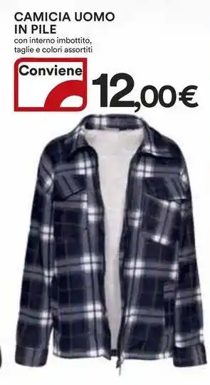 Ipercoop Camicia uomo in pile offerta