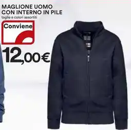 Ipercoop Maglione uomo con interno in pile offerta