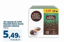 Sigma 30 capsule di caffè NESCAFÉ DOLCE GUSTO miscela robusta offerta