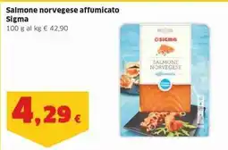 Sigma Salmone norvegese affumicato Sigma offerta