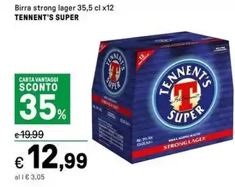 Iper La Grande Birra strong lager TENNENT'S SUPER offerta