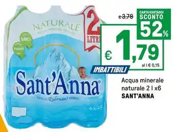 Iper La Grande Acqua minerale naturale SANT'ANNA offerta