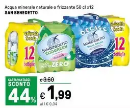 Iper La Grande Acqua minerale naturale o frizzante SAN BENEDETTO offerta