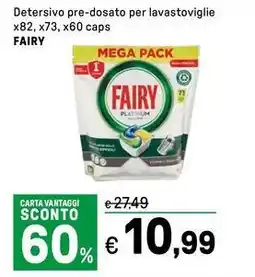 Iper La Grande Detersivo pre-dosato per lavastoviglie FAIRY offerta