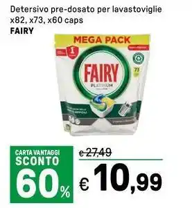 Iper La Grande Detersivo pre-dosato per lavastoviglie FAIRY offerta