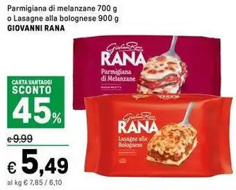 Iper La Grande Parmigiana di melanzane GIOVANNI RANA offerta