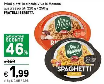 Iper La Grande Primi piatti in ciotola viva la mamma FRATELLI BERETTA offerta