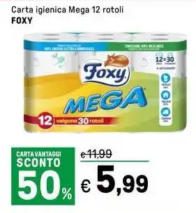 Iper La Grande Carta igienica mega FOXY offerta