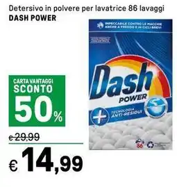 Iper La Grande Detersivo in polvere per lavatrice DASH POWER offerta