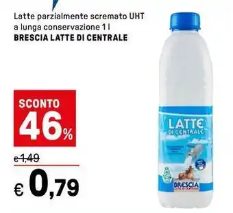 Iper La Grande Latte parzialmente scremato uht a lunga conservazione BRESCIA LATTE DI CENTRALE offerta