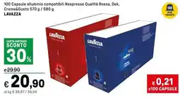 Iper La Grande 100 capsule alluminio compatibili LAVAZZA offerta