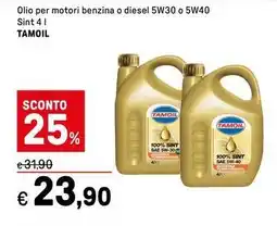 Iper La Grande Olio per motori benzina o diesel 5w30 o 5w40 sint 4 l TAMOIL offerta