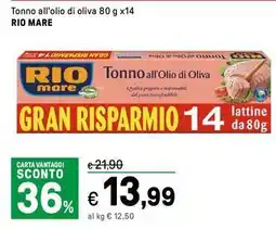 Iper La Grande Tonno all'olio di oliva RIO MARE offerta