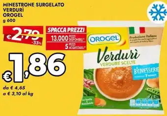 Bennet Minestrone surgelato verduri OROGEL offerta