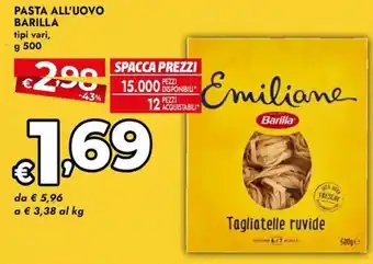 Bennet Pasta all'uovo BARILLA offerta