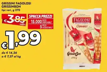 Bennet Grissini fagolosi GRISSINBON offerta