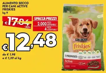 Bennet Alimento secco per cani active FRISKIES offerta