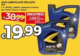 Bennet Olio lubrificante per auto ELF offerta