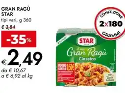 Bennet Gran ragù STAR offerta