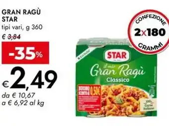 Bennet Gran ragù STAR offerta