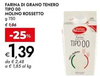 Bennet Farina di grano tenero tipo 00 MOLINO ROSSETTO offerta