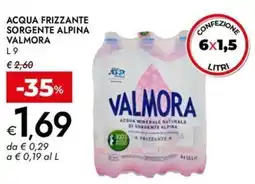 Bennet Acqua frizzante sorgente alpina VALMORA offerta