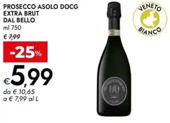 Bennet Prosecco asolo docg extra brut DAL BELLO offerta