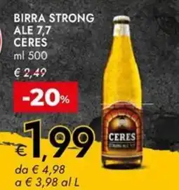 Bennet Birra strong ale 7,7 CERES offerta