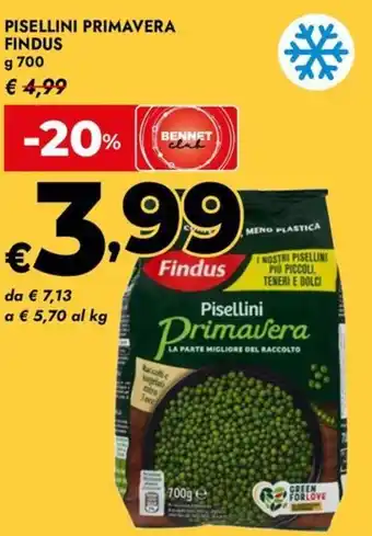 Bennet Pisellini primavera FINDUS offerta