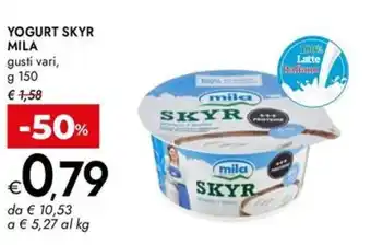 Bennet Yogurt skyr MILA offerta