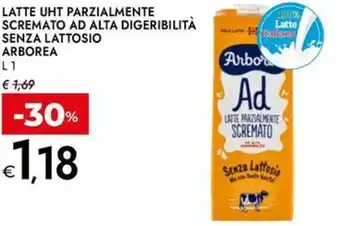 Bennet Latte uht parzialmente scremato ad alta digeribilità senza lattosio ARBOREA offerta