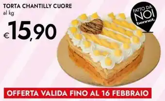 Bennet Torta chantilly cuore offerta