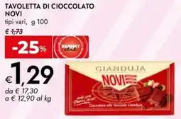 Bennet Tavoletta di cioccolato NOVI offerta