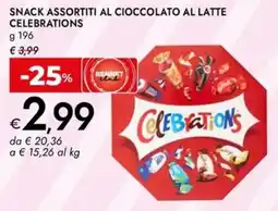 Bennet Snack assortiti al cioccolato al latte CELEBRATIONS offerta