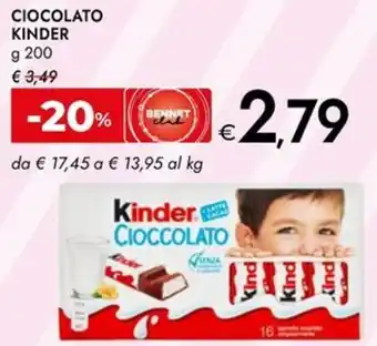 Bennet Ciocolato KINDER offerta