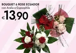 Bennet Bouquet 6 rose ecuador offerta