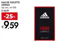 Bennet Eau de toilette adidas tipi vari, offerta