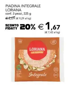 Esselunga Piadina integrale loriana offerta