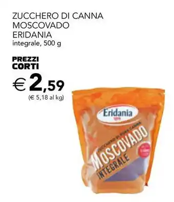 Esselunga Zucchero di canna moscovado eridania integrale offerta