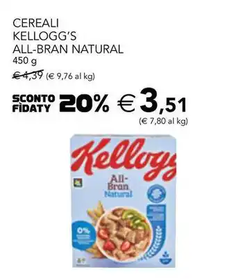 Esselunga Cereali kellogg's all-bran natural offerta