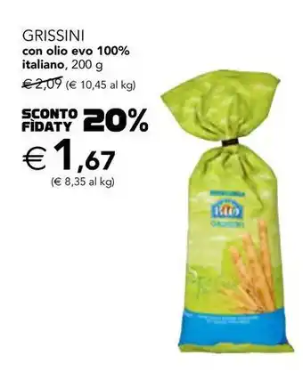 Esselunga Grissini con olio evo 100% italiano offerta