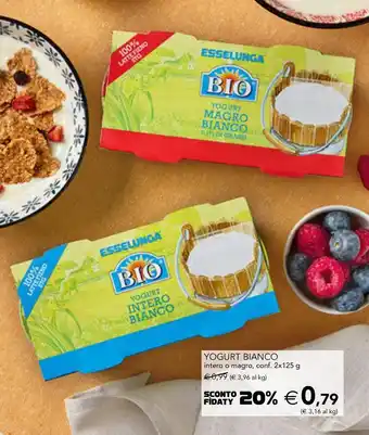 Esselunga Yogurt intero bianco offerta