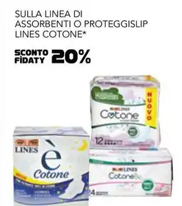 Esselunga Sulla linea di assorbenti o proteggislip lines cotone* offerta