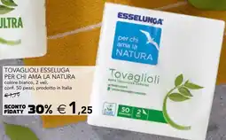 Esselunga Tovaglioli esseluga per chi ama la natura colore bianco, 2 veli offerta