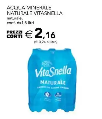 Esselunga Acqua minerale naturale vitasnella naturale offerta