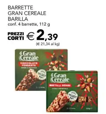 Esselunga Barrette gran cereale barilla offerta